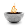 The Outdoor Plus 38-inch Luna Concrete Gas Fire Pit in rustic white offers a distressed, aged look with its natural bowl shape. Constructed from durable concrete, this fire pit is designed to enhance outdoor spaces while providing reliable heating via propane or natural gas.