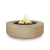 The Outdoor Plus 42-inch Occasional Height Florence Concrete Gas Fire Pit in brown offers a natural and earthy look. Its round concrete body encases a spacious fire bowl that brings warmth to any outdoor area. This durable fire pit is suitable for both propane and natural gas configurations, making it a versatile addition to patios or garden spaces