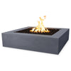 The Outdoor Plus 42" Quad Concrete Gas Fire Pit in copper showcases a refined metallic finish, adding a luxurious touch to any outdoor setting. The modern square shape and durable concrete construction make it both functional and stylish. The natural gas burner ensures a cozy flame, enhanced by the included lava rocks.