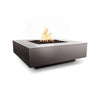 The Outdoor Plus 48" Cabo Square Concrete Gas Fire Pit in silver finish. Featuring a sleek, modern square design and durable concrete construction, this fire pit in silver adds a contemporary touch to any outdoor area. Ideal for those looking to enhance their patio or garden with a stylish and functional heat source.