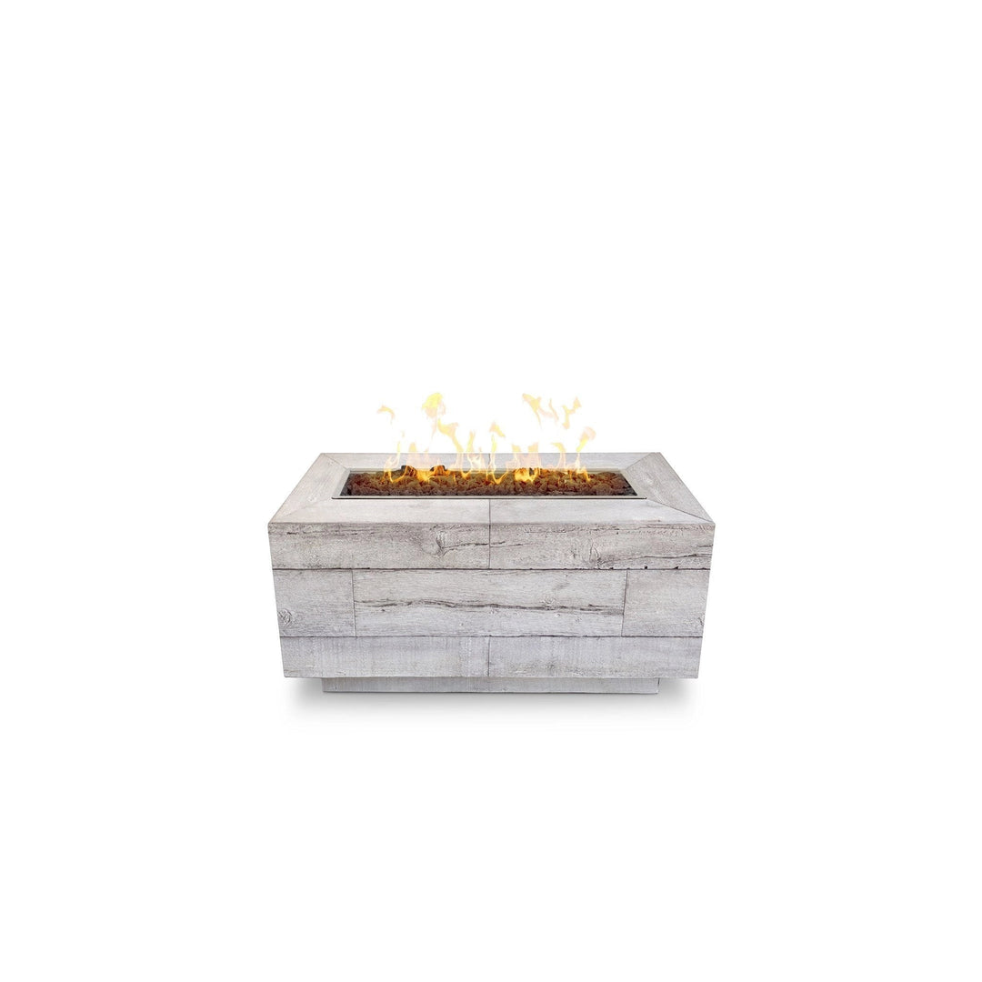 The Outdoor Plus 48" Catalina Wood Grain Concrete Gas Fire Pit