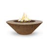 The Outdoor Plus 48" Cazo Wide Ledge Concrete Gas Fire Pit in coffee, perfect for contemporary backyards. The wide ledge allows for practical use, while the smooth, modern concrete surface blends well in various outdoor designs. This gas fire pit brings warmth and style, ideal for outdoor gatherings.