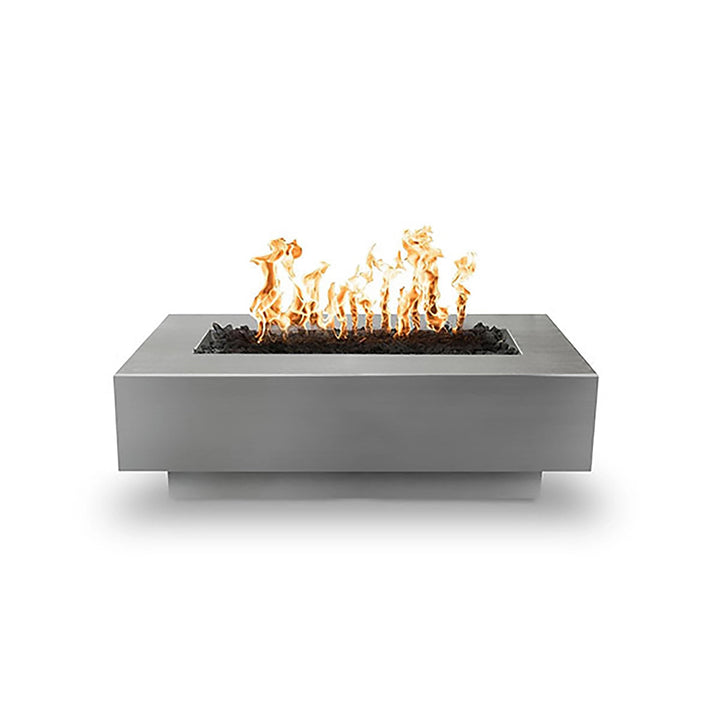 The Outdoor Plus 48-inch Coronado Steel Gas Fire Pit in a Stainless Steel finish features a sleek, modern design ideal for contemporary outdoor spaces. The durable stainless steel construction ensures longevity, resisting corrosion and extreme weather conditions. Equipped with a high-quality burner, this fire pit provides an impressive flame display, perfect for adding warmth and ambiance to any patio or backyard. Suitable for residential and commercial use, this fire pit combines style and function, making