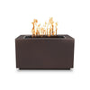The Outdoor Plus 48-inch Pismo Steel Gas Fire Pit in a copper vein powder-coated steel finish. Featuring a modern rectangular design, this outdoor fire pit adds an elegant touch to any outdoor living area. Its premium powder coating ensures durability and resistance to the elements, while the copper finish creates a warm and inviting focal point. Perfect for backyard gatherings or commercial spaces, this gas fire pit is engineered to provide lasting performance. 