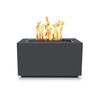 The Outdoor Plus 48-inch Pismo Steel Gas Fire Pit in a gray powder-coated steel finish. This elegant rectangular gas fire pit features a contemporary design that complements various outdoor aesthetics. With its smooth powder-coated finish, this fire pit is resistant to corrosion and offers reliable durability for both residential and commercial use. The gray tone provides a neutral yet sophisticated look, making it a versatile addition to any patio or garden.