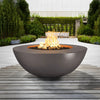 The Outdoor Plus 60" Sedona Wide Ledge Concrete Gas Fire Pit