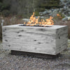 The Outdoor Plus 84" Catalina Wood Grain Concrete Gas Fire Pit