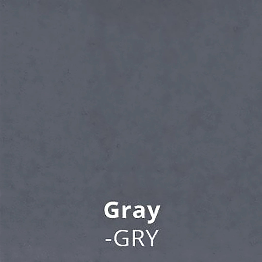 Close-up swatch of the gray finish for The Outdoor Plus 96-inch Del Mar concrete gas fire pit, showcasing a cool gray tone with a smooth concrete surface. A versatile and modern option for outdoor patio designs.