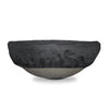 Isolated image of "The Outdoor Plus Round Firepit Cover" in a sleek, minimalistic design. The round cover is tailored to fit securely over round fire pits, ensuring full coverage with an elastic hem. Constructed from premium weather-resistant material, it offers long-lasting protection for fire pits, preventing moisture buildup, rust, and damage. Ideal for use with backyard fire pits, patio fire bowls, and round fire tables.