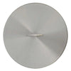 The Outdoor Plus Round Stainless Steel Burner Cover, featuring a brushed finish and a 23-inch diameter, shown against a plain background. The cover is made from premium stainless steel, ensuring durability and rust resistance, making it ideal for protecting outdoor fire pit burners. Perfect for modern patio fire pits, the cover’s sleek design offers both protection and aesthetic appeal.