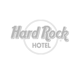 logo of the Hard Rock Hotel on a white background