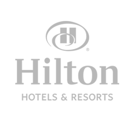 logo of the Hilton Hotel on a white background