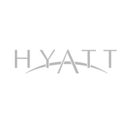 logo of the Hyatt Hotel on a white background