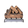 Vented Gas Logs Split Oak by Real Fyre 18-inch silo set, offering a compact and realistic oak log design for smaller fireplaces. This vented log set is ideal for efficient heat output while maintaining the classic look of split oak logs. Perfect for adding warmth and ambiance to small living spaces with a gas-powered fireplace.