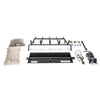 Real Fyre Vented GX45 Fireplace Burner, 24 inches propane gas, shown with valve control kit and complete installation hardware. Set includes a propane burner, fireplace grate, valve, propane gas fittings, sand, lava granules, and assembly hardware. Ideal for propane fireplaces, offering a high-performance flame output and safe, controlled ignition for 24-inch gas logs.