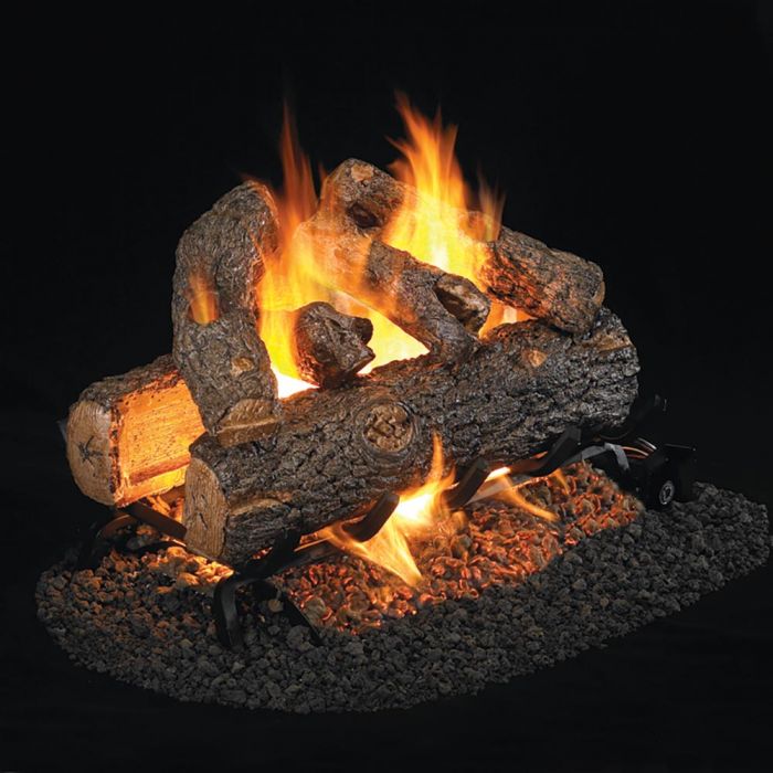 Vented Designer Plus See-Thru Gas Logs Golden Oak by Real Fyre