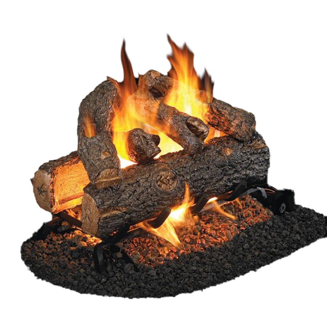 Vented Designer Plus See-Thru Gas Logs Golden Oak by Real Fyre