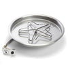 25" Round Flat Pan Push Button Ignition Fire Pit Insert with 18"  Burner - Starfire Direct
