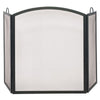 3 Fold Black Wrought Iron Arch Screen - Large - Starfire Direct