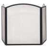 3 Fold Black Wrought Iron Arch Screen - Medium - Starfire Direct