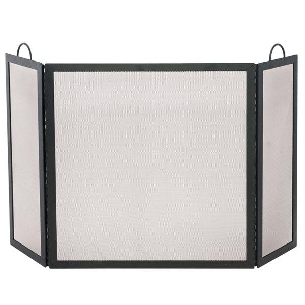 3 Fold Black Wrought Iron Screen - Medium - Starfire Direct