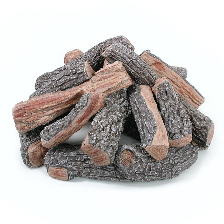 30" Deluxe Split Bark Fire Pit Gas Logs