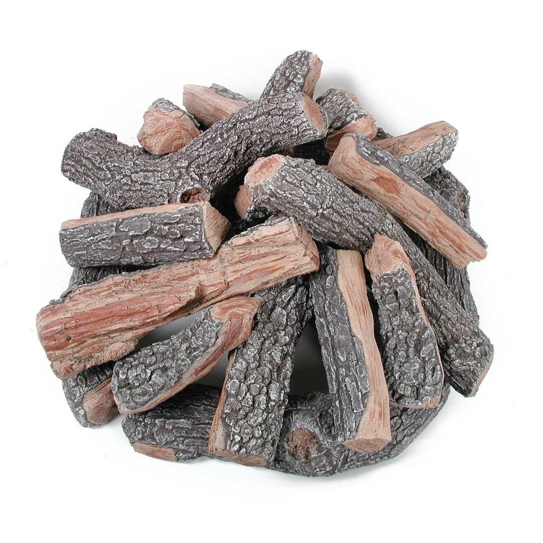 30" Deluxe Split Bark Fire Pit Gas Logs