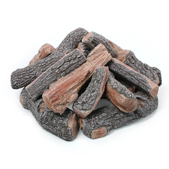 30" Deluxe Split Bark Fire Pit Gas Logs