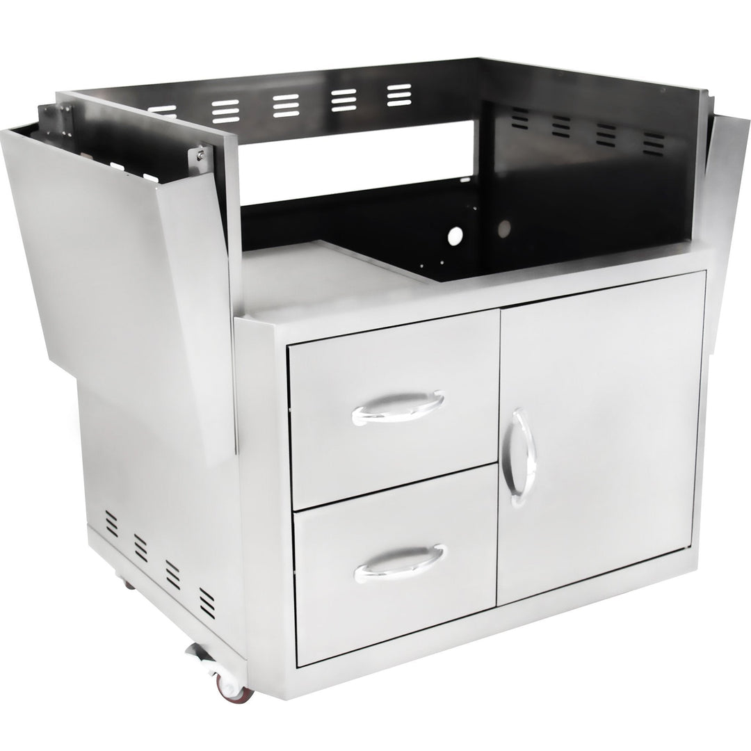 34" Blaze 3 Burner Professional Grill Cart - Starfire Direct