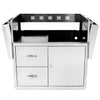 34" Blaze 3 Burner Professional Grill Cart - Starfire Direct