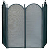 4 Fold Large Black Finish Screen with Woven Mesh - Starfire Direct