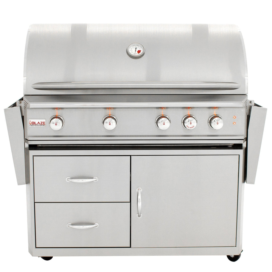 44" Blaze 4 Burner Professional Grill Cart - Starfire Direct