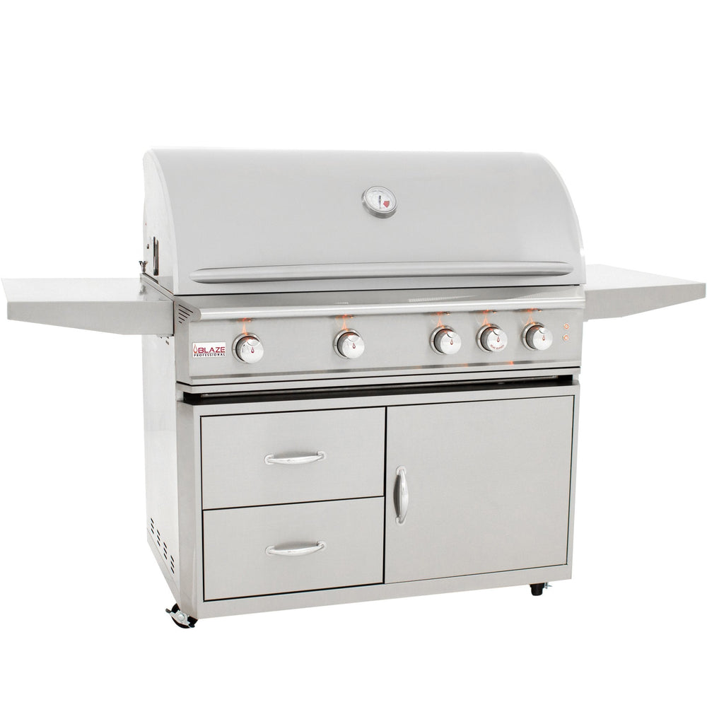 44" Blaze 4 Burner Professional Grill Cart - Starfire Direct