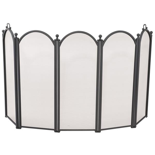 5 Fold Black Finish Large Diameter Screen - Starfire Direct
