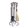 5 Piece Bronze Fireset With Ring/Swirl Handles - Starfire Direct