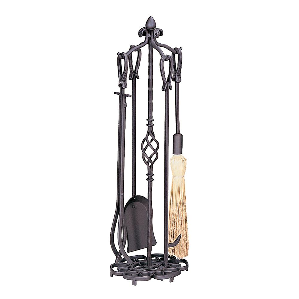5 Piece Bronze Heavy Weight Fireset with Horseshoe Handle - Starfire Direct