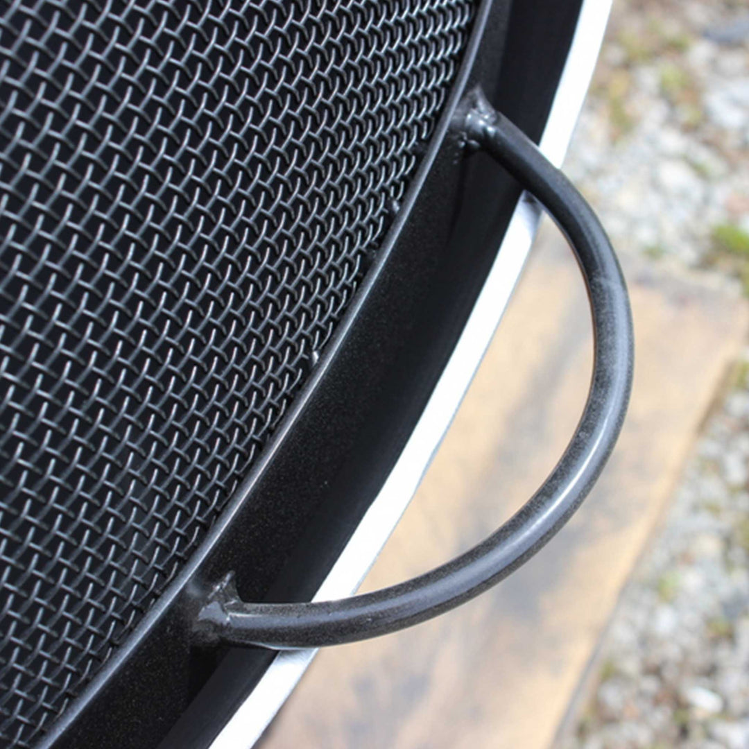 Fire Pit Art 34.5" Artisan Spark Guard with Bottom Handles