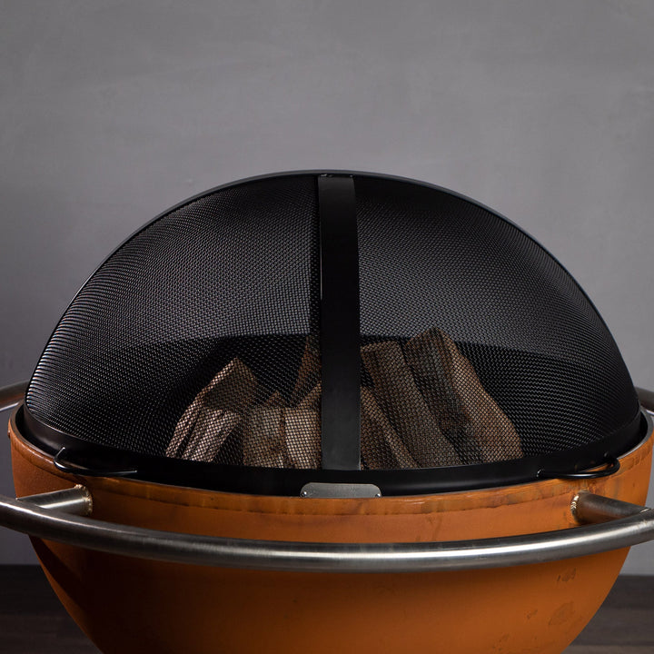 Fire Pit Art 36" Artisan Spark Guard with Bottom Handles