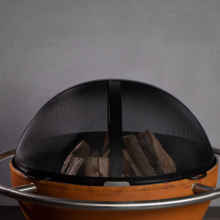 Fire Pit Art 36" Artisan Spark Guard with Bottom Handles