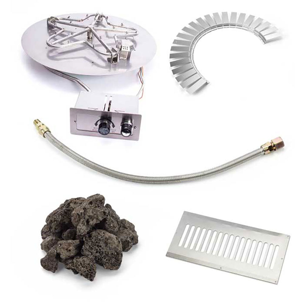 Round Flat FPPK Torpedo Hardscape Block Kit by HPC Fire
