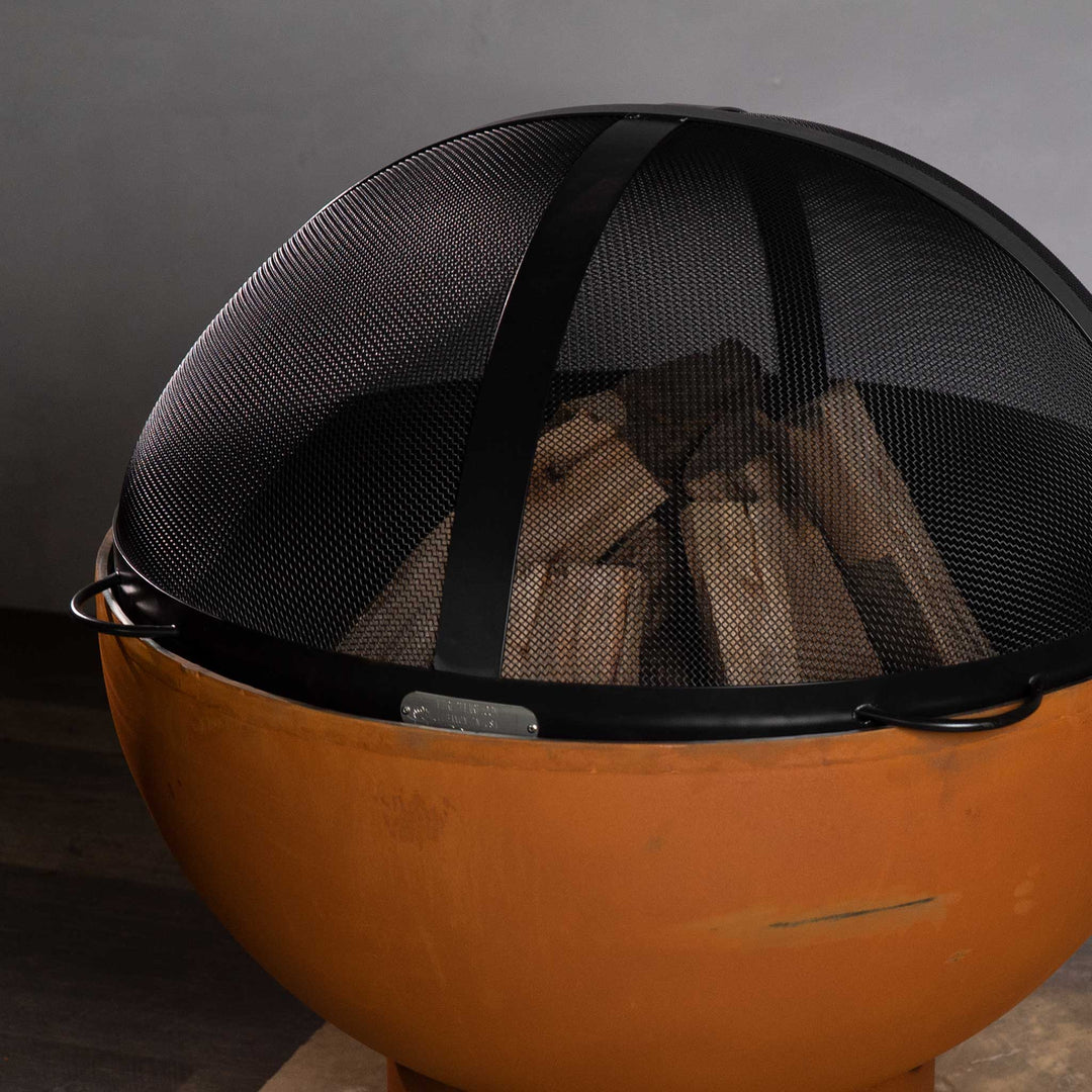 Fire Pit Art 36" Artisan Spark Guard with Bottom Handles