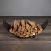 Fire Pit Art Carbon Steel Crescent Log Rack