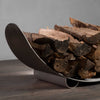 Fire Pit Art Stainless Steel Crescent Log Rack