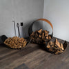 Fire Pit Art Carbon Steel Crescent Log Rack