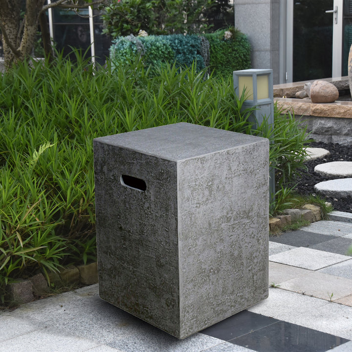 16" Square Grey Propane Tank Cover by Elementi