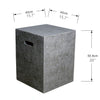 16" Square Grey Propane Tank Cover by Elementi