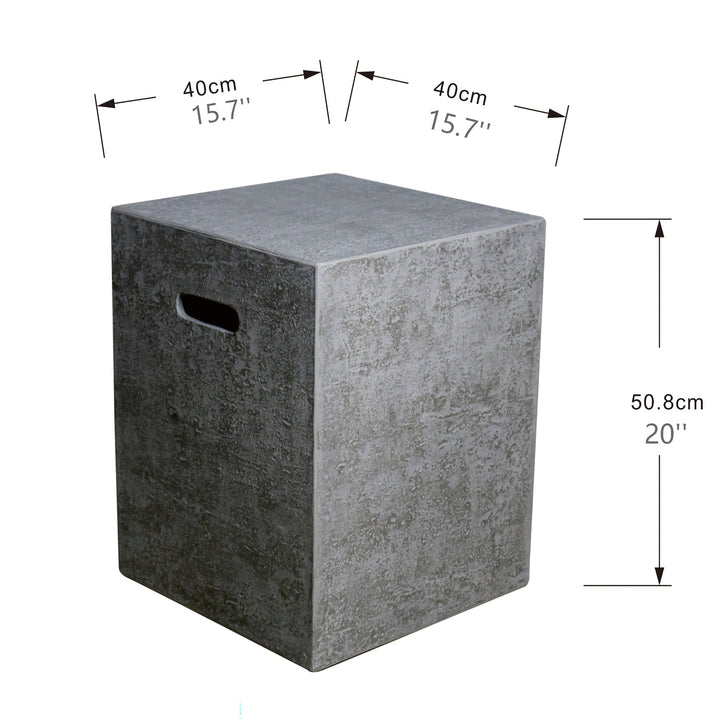 16" Square Grey Propane Tank Cover by Elementi