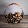 Fire Pit Art Carbon Steel Orbit Log Rack