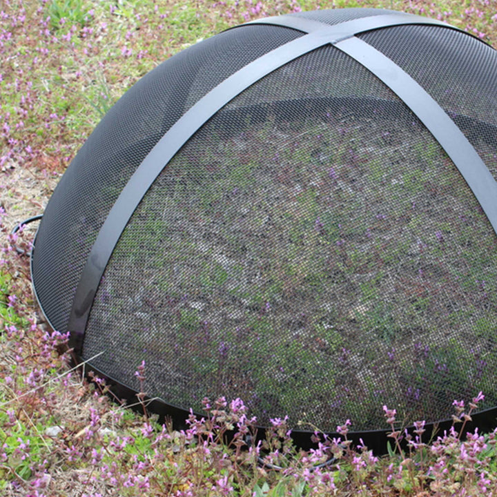 Fire Pit Art 44.5" Artisan Spark Guard with Bottom Handles