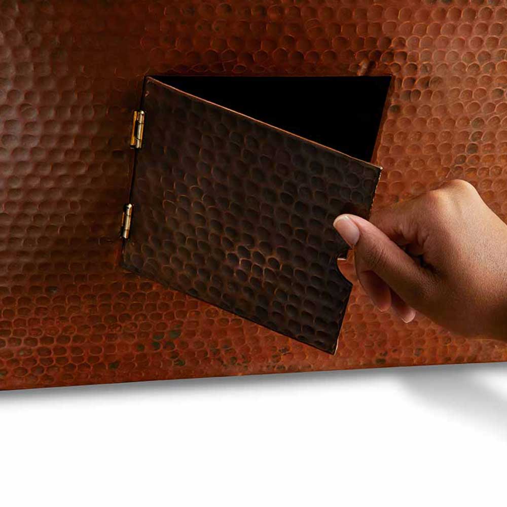 40" Square Sedona Hammered Copper Fire Bowl by HPC Fire